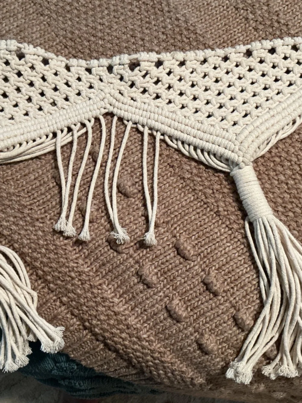 Macrame valance
